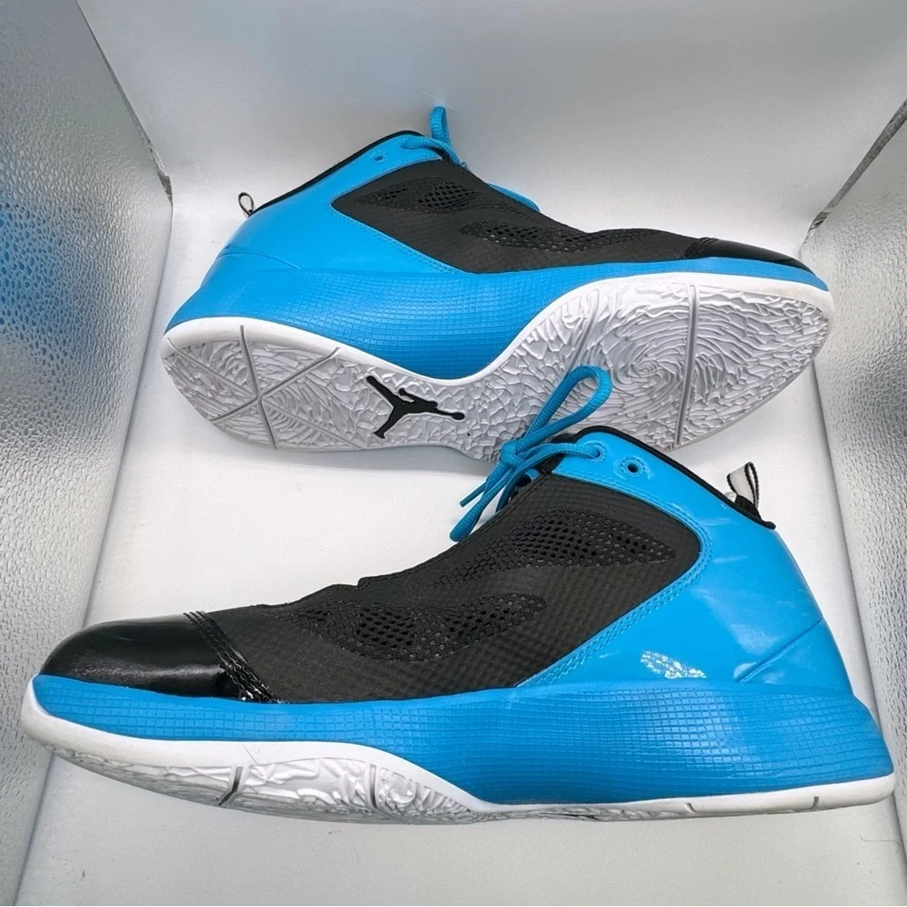 Jordan 2011 Q Flight Black Orion Blue & Black Basketball Sneakers